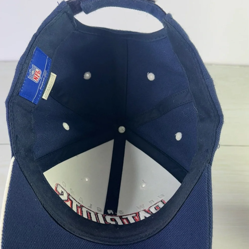 New England Patriots Hat Cap Blue Adjustable Strap Embroidered NFL Reebok - Picture 5 of 5